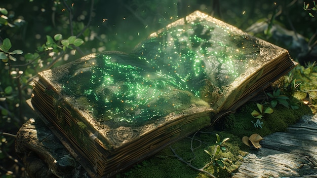 Healing spells and potions in an enchanted book