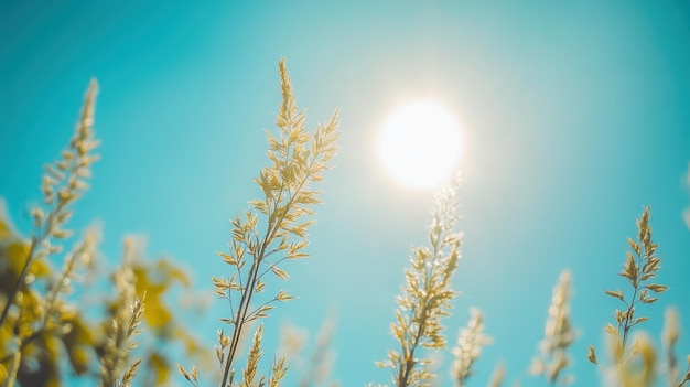 Photo heatwave with a bright sun