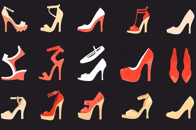 Photo heels vector icon fashion ecommerce iconset