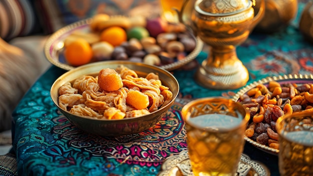 High Angle Snacks for Ramadan Day