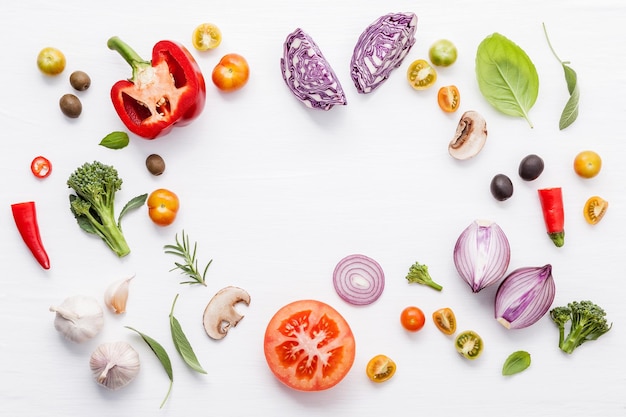 High angle view of food on table