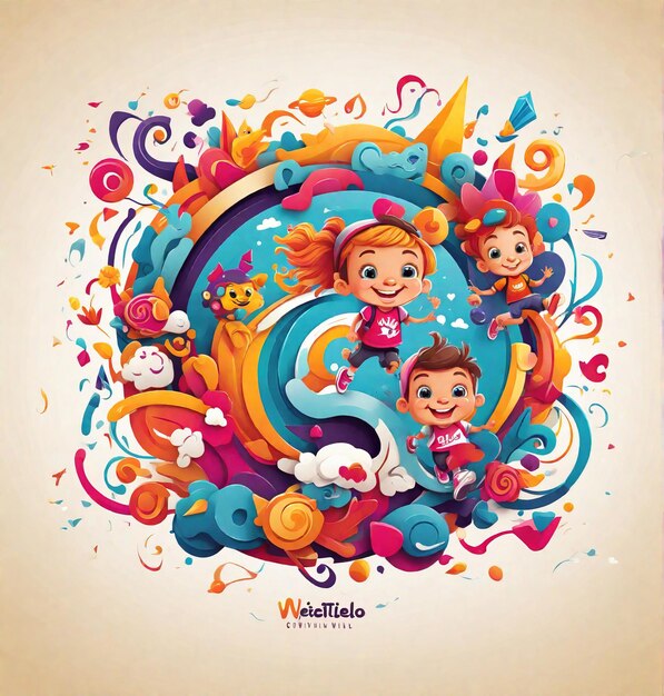 hires poster for digital natives playful and visually stunning design of kids babies