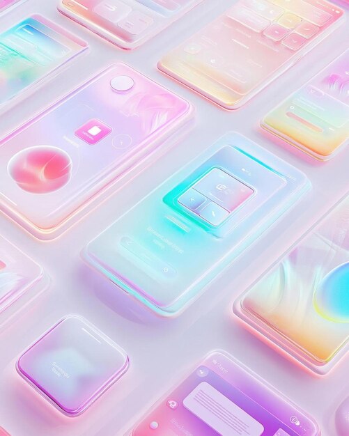 Photo holographic phone ui design