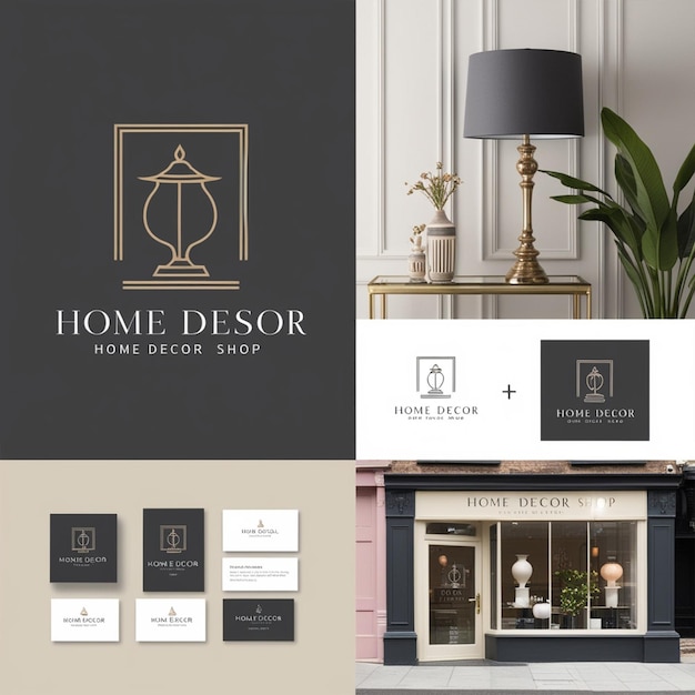 Photo home decor interior product shop logo