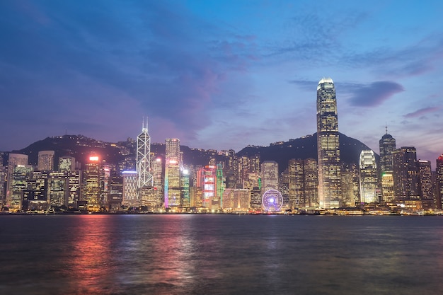 Hong Kong city, view from Victoria Harbour