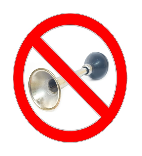 horn prohibition sign