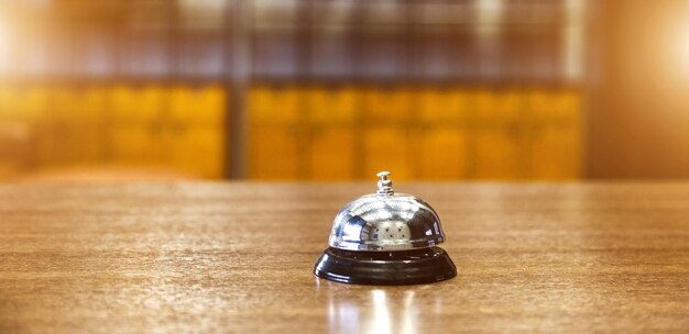 Hotel service bell concept of first class service business