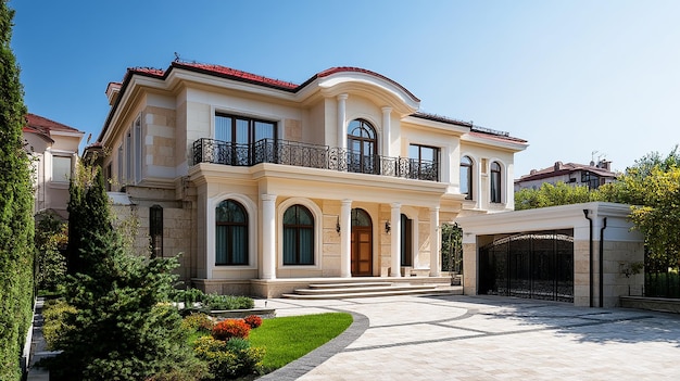 a house with a balcony and a balcony