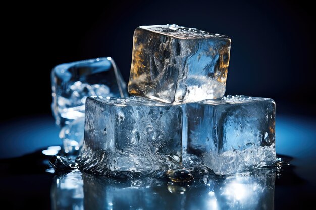 ice cubes professional advertising food photography AI Generated