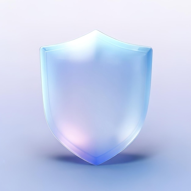 Photo icon of shield glossy glass style