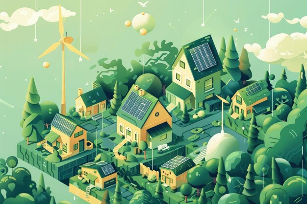 Photo illustration of net zero and carbon neutral strategies for sustainability