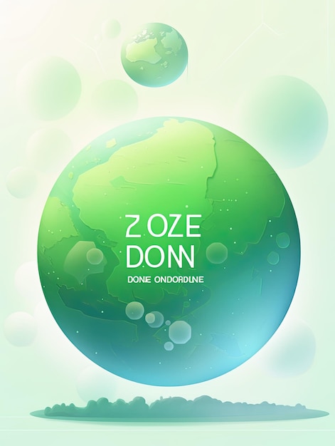 Photo illustration world ozone day in green