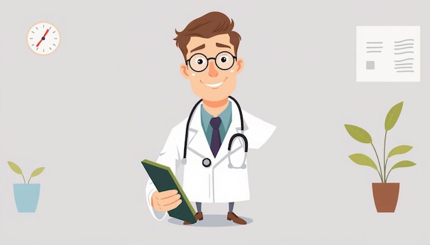 Photo illustraton doctor working