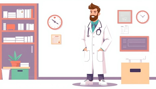 Photo illustraton doctor working