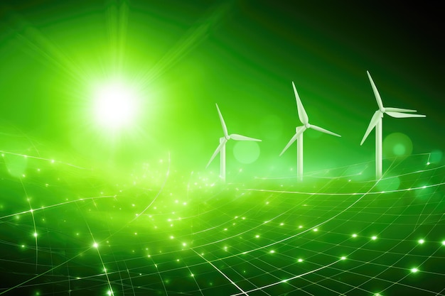 Foto illustrazione del concetto di energia verde