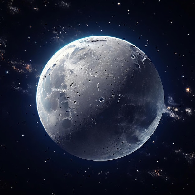 Photo image of moon in space