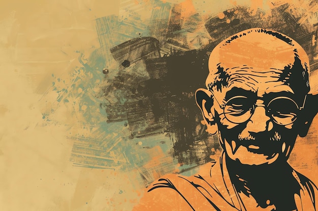 indian Freedom Fighter Mahatma Gandhi indian illustration background