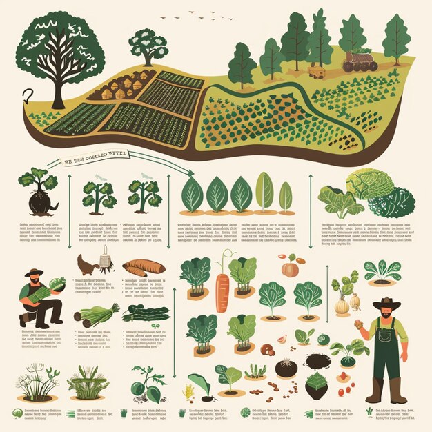 Photo an infographic explaining the benefits of organic farming