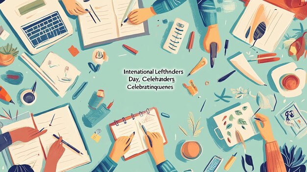 Photo international lefthanders day celebrating uniqueness