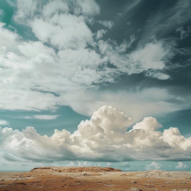 Isolated Island Cloudscape Serenity