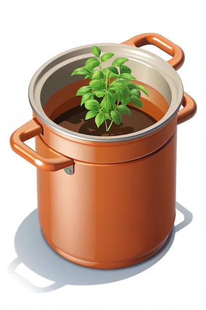 Photo isometric pot design for modern and stylish kitchenware solutions