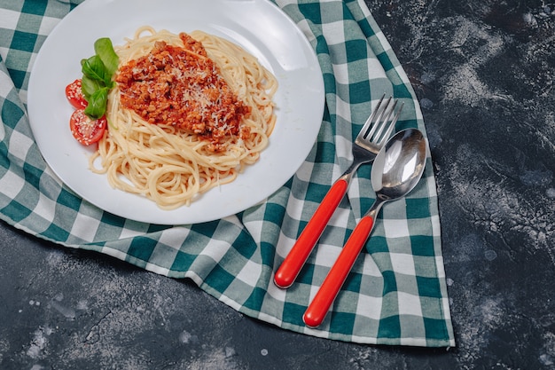 Italian pasta with meat