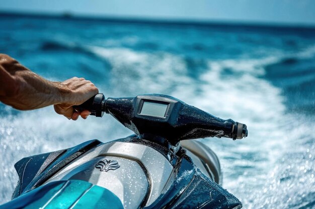 Foto avventura con gli jet ski in acque aperte