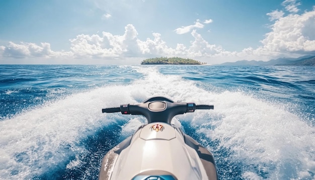 Foto avventura con gli jet ski nel paradiso tropicale