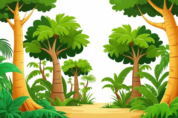 jungle trees illustration