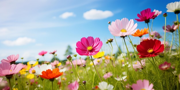 A Kaleidoscope of Color in a Sunlit Meadow