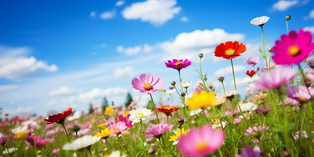 A Kaleidoscope of Color in a Sunlit Meadow