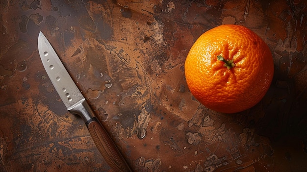 Photo a knife on a table with a knife next to it