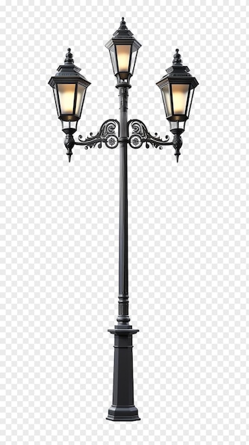 a lamp post with a lamp on it