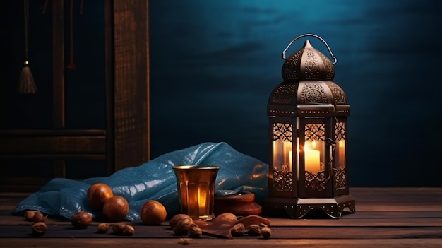 Lantern en datums voor het begroeten van de Ramadan