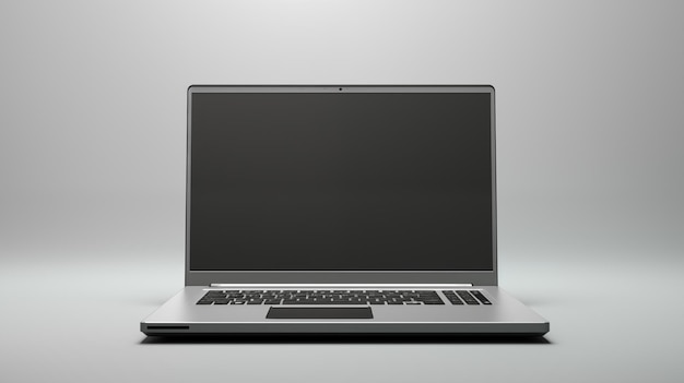 laptop computer with blank screen