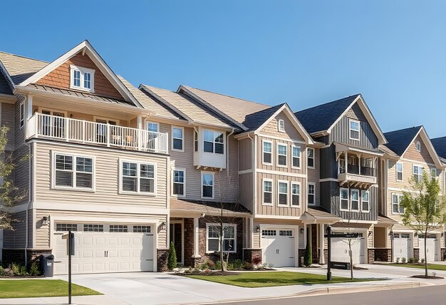 Photo a large home with a garage door that says quot welcome to the right quot