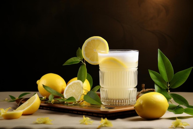 Lemon juice in elegant tumbler natural cool lemon juice lemon drink splash