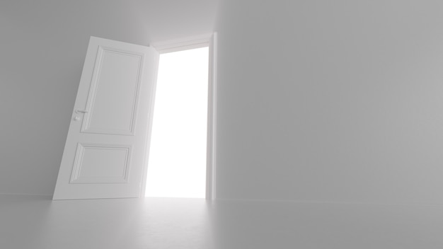 Light coming through an open door