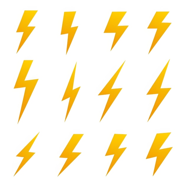 Photo lightning vector illustration electricity vector thunderbolt vector lightning bolt vector electr