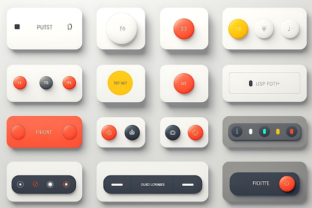 Photo like buttons ui elements kit