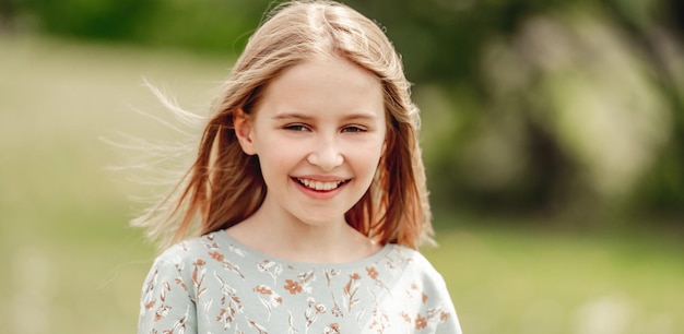 Little girl at nature