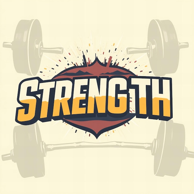 Photo a logo for strength with a basketball on it