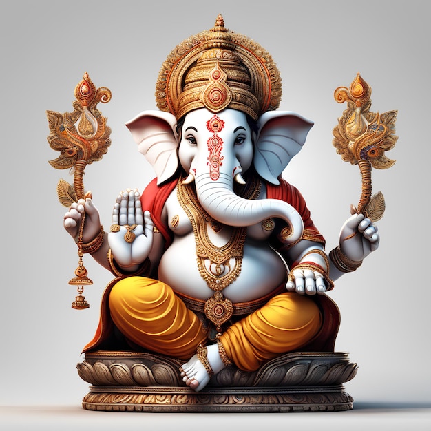 Lord Ganpati-beeld voor het Ganesh Chaturthi-festival in India