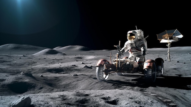 Photo lunokhod on the moon