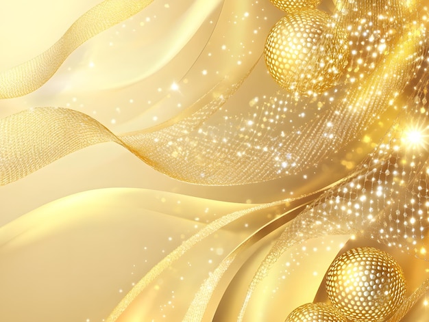 Photo luxurious gold backdrop with shimmering geometric crystals