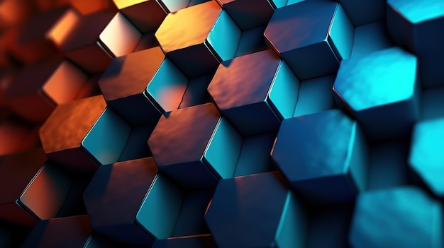 Luxury Abstract hexagon background generative ai