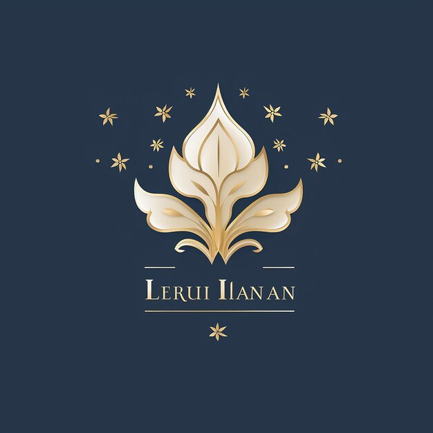 Photo luxury flower lotus logo design concept