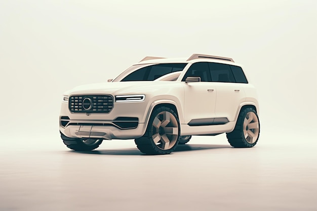 Photo luxury white suv stands out on white stylish vehicle modern car design image or picture