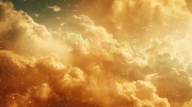 Photo majestic golden clouds illuminated by soft morning light over the horizon