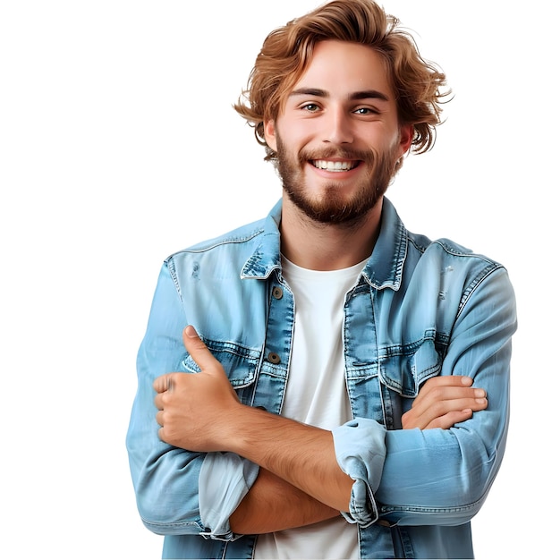 man image and white background